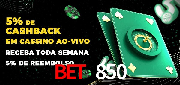 Promoções do cassino ao Vivo bet 850